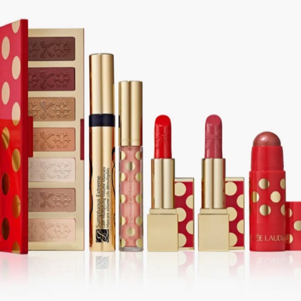 Estée Lauder Holiday Blockbuster 6 piece Full Size GLOW Makeup (WARM) Set ~ New - Picture 2 of 11